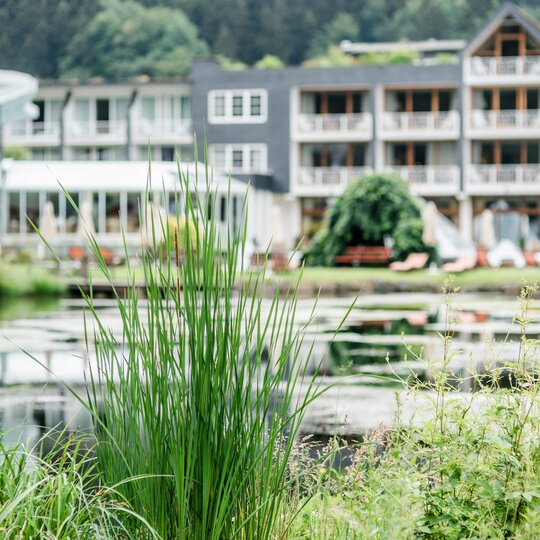 Verschwommener Blick auf das Romantik Hotel