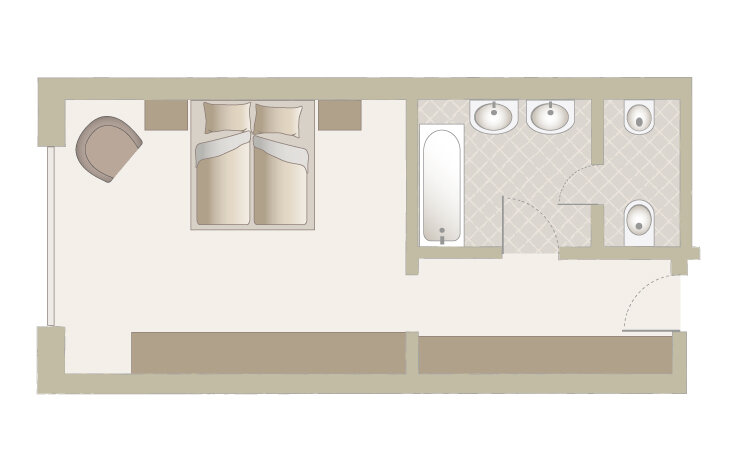 Grundriss Hotelzimmer