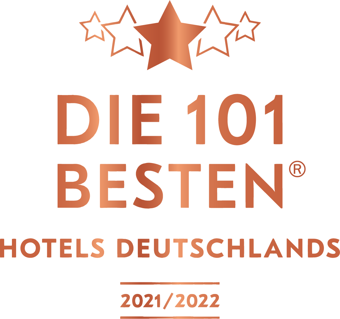 Das Logo der 101 besten Hotels Deutschlands 2021/2022
