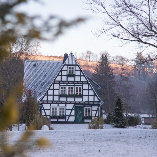 Kaminfeuer im Hotel Deimann