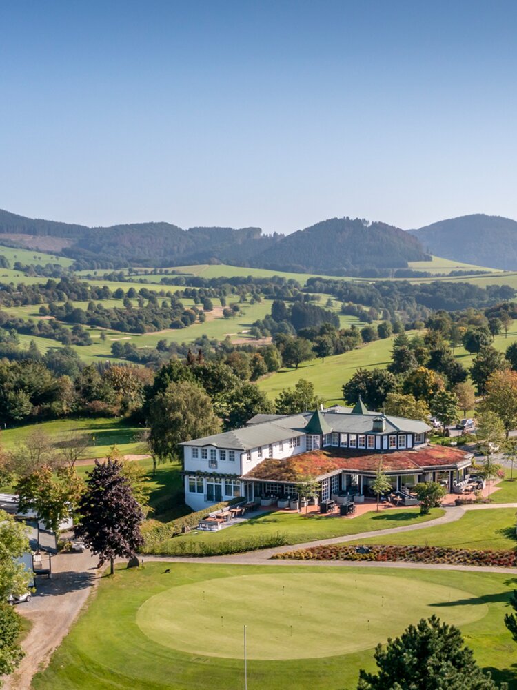 Das Golf-Café Restaurant von oben