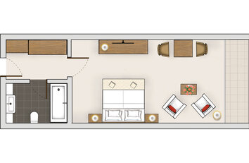 Grundriss Doppelzimmer Gutshof Knollenblick Hotel Deimann