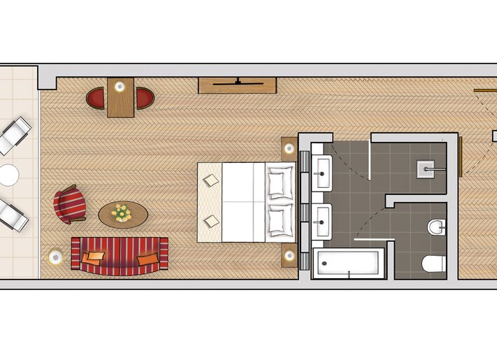 Große geräumige Juniorsuite Alte Sägerei in Gartenlage 