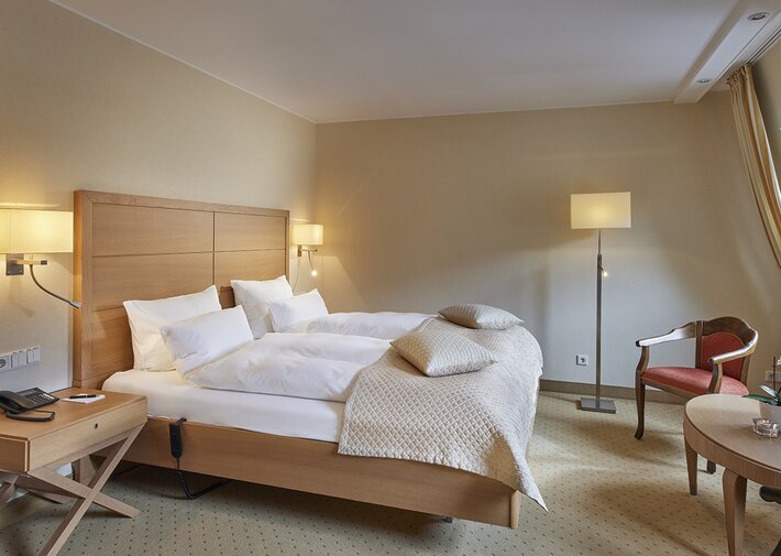 Schlafzimmer im Apartment Alte Sägerei im Hotel Deimann