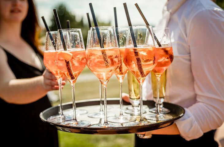 Aperitif bei einer Hochzeit im 5 Sterne Hotel 